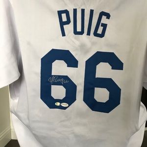Authentic Signed Puig Jersey.